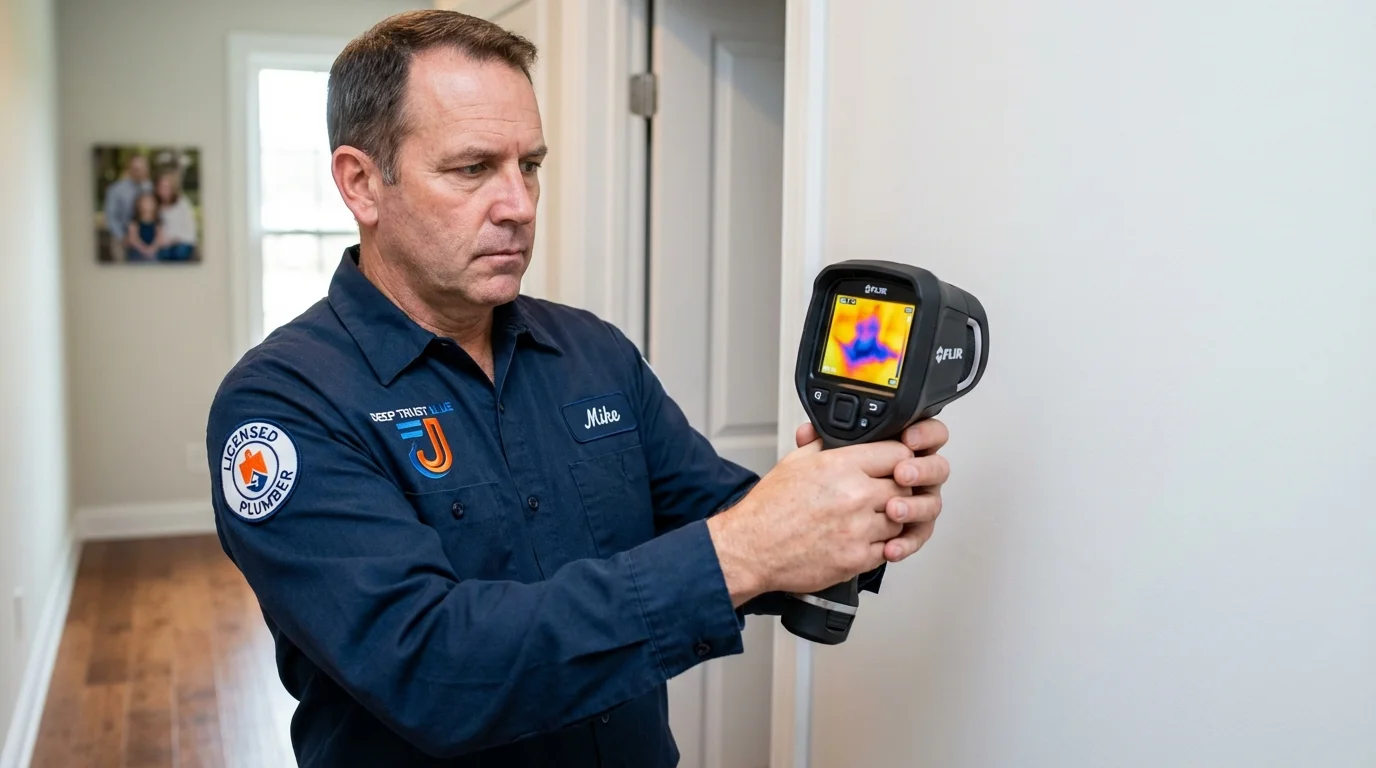 Thermal imaging leak detection by Johns Plumbing LLC in Leland